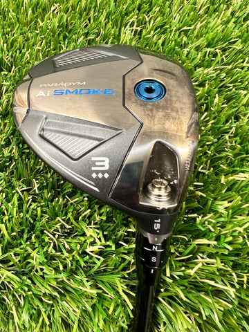 Callaway Ai Smoke Triple Diamond 3 wood- Denali stiff flex (USED)