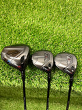 Titleist TSR2 9 Degree Driver, 3 & 5 Wood combo- Hazardous Stiff Flex (USED)