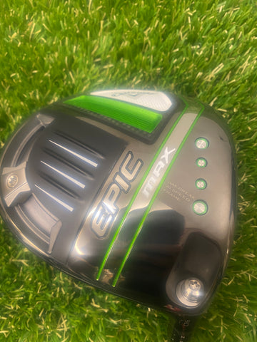 Callaway Epic Max  Driver - 9 Degrees Loft - Hazardous Smoke Shaft S Flex (USED)”